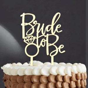 Bride to Be Yazılı Nişan & Kına Pasta Süsü – Altın Renkli