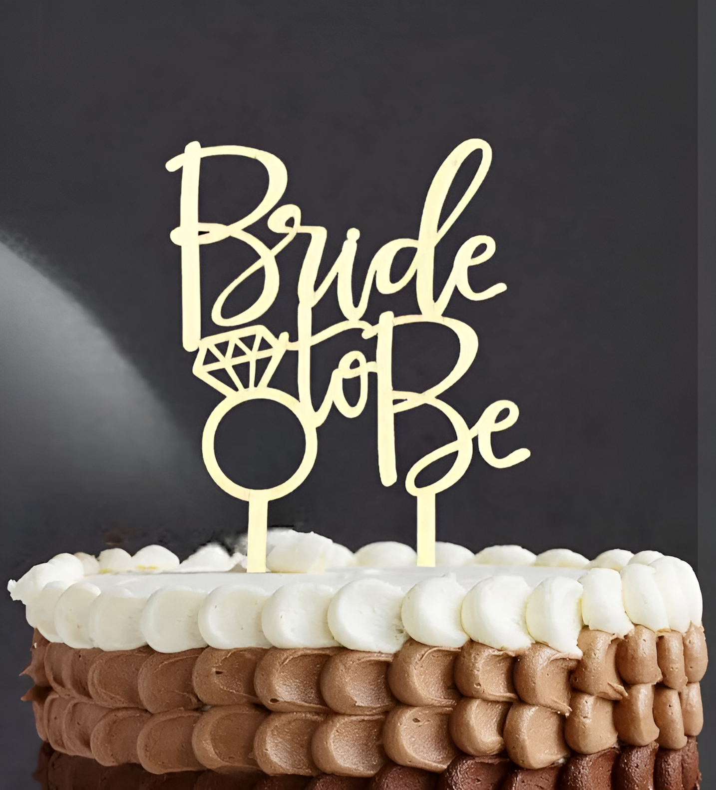 Bride to Be Yazılı Nişan & Kına Pasta Süsü – Altın Renkli