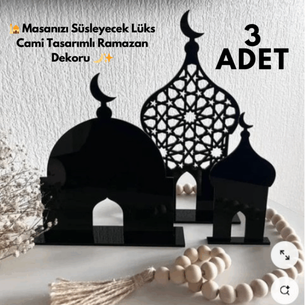 abjad 🕌 Masanızı Süsleyecek Lüks Cami Tasarımlı Ramazan Dekoru 🌙✨
